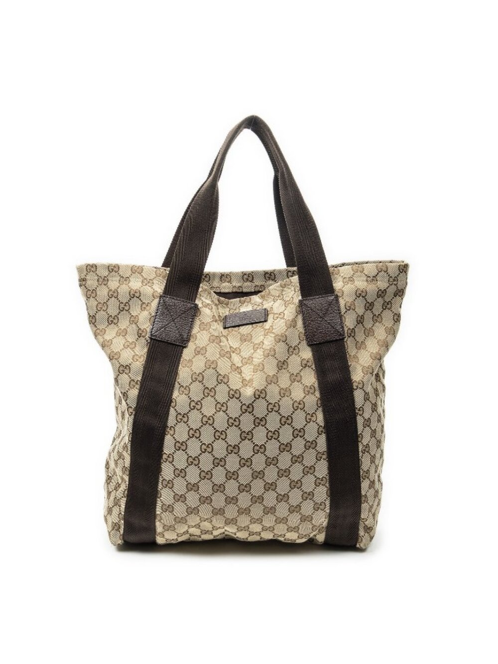 Gucci Open Shopping Tote Beige Brown GG Canvas